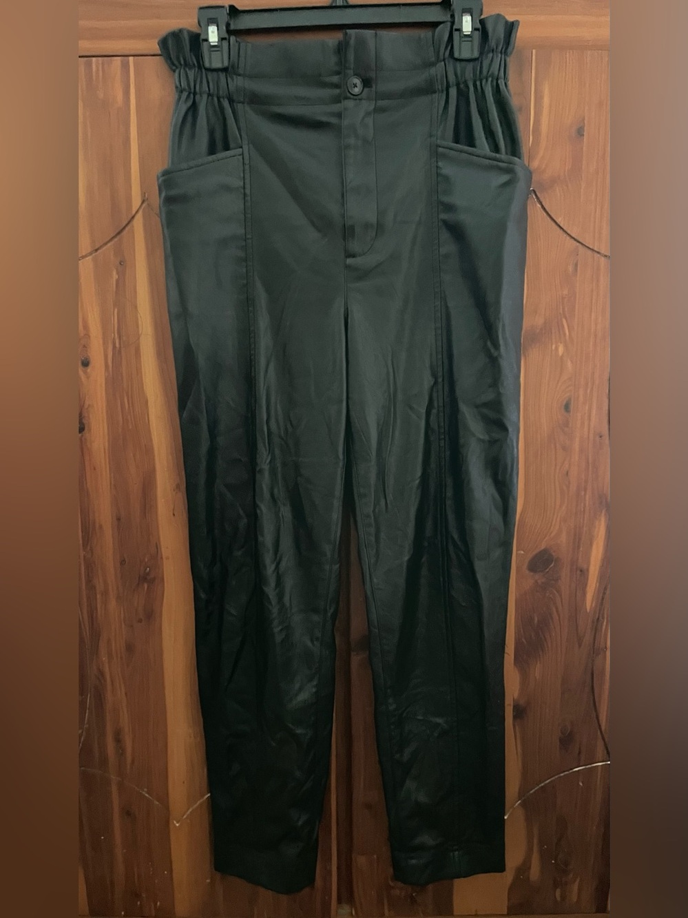 Vintage Madewell Women’s Black High-Waist Faux Leather Pants Size 6
